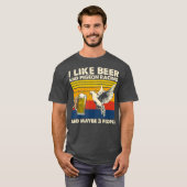 Ik hou van bier- en duivensport en misschien 3 men t-shirt (Voorkant volledig)