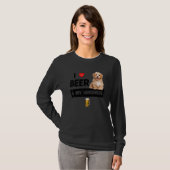 Ik hou van bier en mijn Havanese mama papa Havapoo T-shirt (Voorkant volledig)