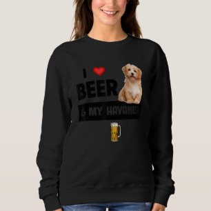 Ik hou van bier en mijn Havanese mama papa Havapoo Trui