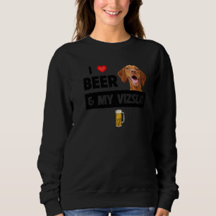 Ik hou van bier en mijn Vizsla mam papa Dog Drink Trui