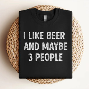 Ik hou van bier en misschien 3 mensen grappige bie t-shirt