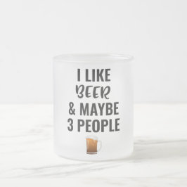 Ik hou van bier en misschien 3 mensen matglas koffiemok