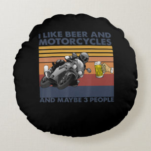 Ik hou van bier en motorfietsen - motorfietsen rond kussen
