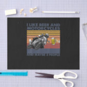 Ik hou van bier en motorfietsen - motorfietsen tissuepapier (Craft)