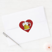Ik hou van bier! hart sticker (Envelop)