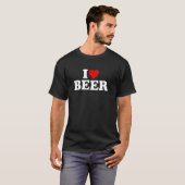 Ik hou van bier - Hart T-shirt (Voorkant volledig)
