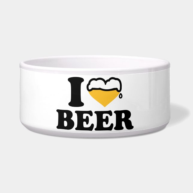 Ik hou van bier hart voerbakje (Voorkant)
