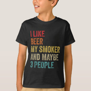 Ik hou van bier mijn roker & amp; misschien 3 pers t-shirt
