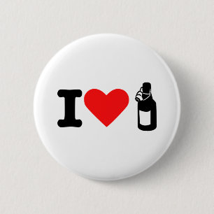 Ik hou van bier ronde button 5,7 cm