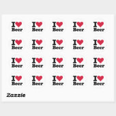 Ik hou van bier ronde sticker (Vel)