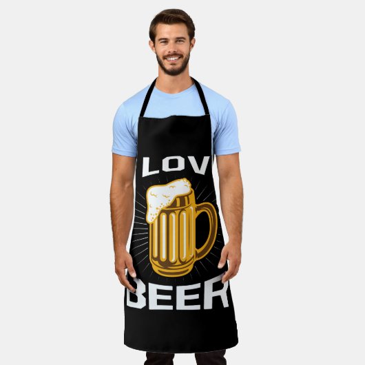 ik hou van bier schort (Gedragen)