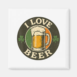 Ik hou van bier St Patrick Dag Drinken Irieam Ierl Magneet