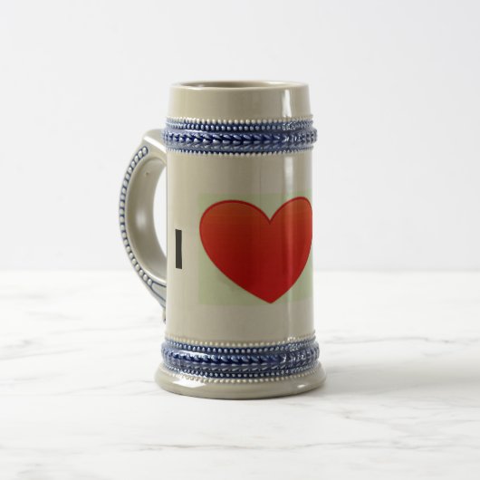 Ik hou van bier stein bierpul (Voorkant links)