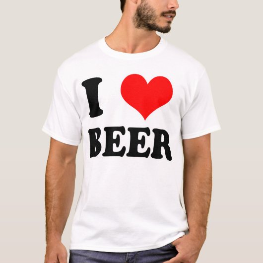 ik hou van bier t-shirt (Voorkant)