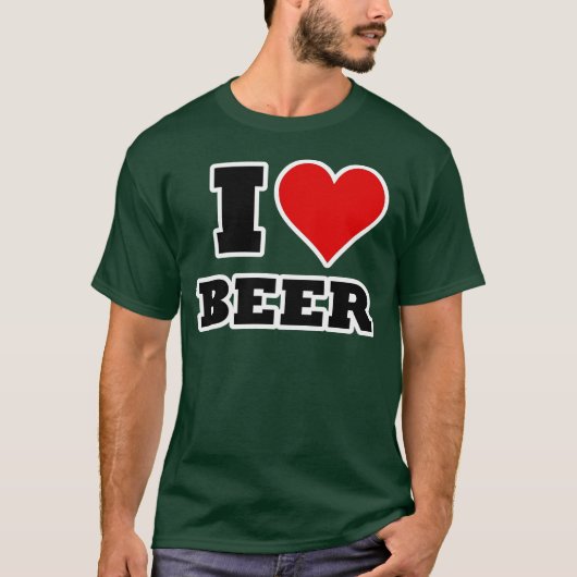 Ik hou van bier t-shirt (Voorkant)