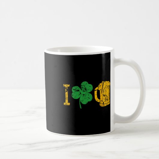 Ik hou van bier Vierbladige Klaver St. Patricks Da Koffiemok (Rechts)