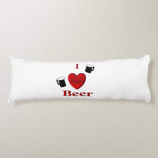 Ik hou van bierdesign lichaamskussen (Voorkant)