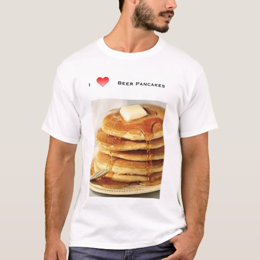 ik hou van bierpannenkoeken t-shirt (Voorkant)
