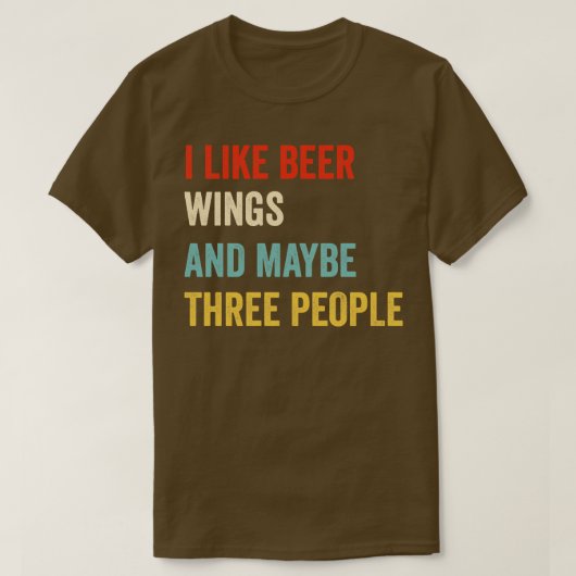 Ik hou van biervleugels t-shirt (Design voorkant)