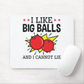 Ik hou van Big Balls en ik kan niet van Bowling Fu Muismat (Met muis)