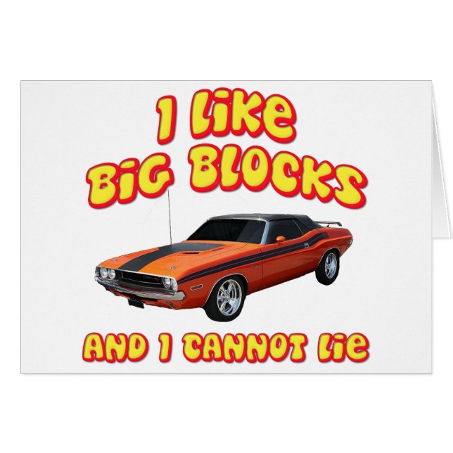 Ik hou van Big Blocks en ik kan Dodge Challenger n (Voorkant Horizontaal)