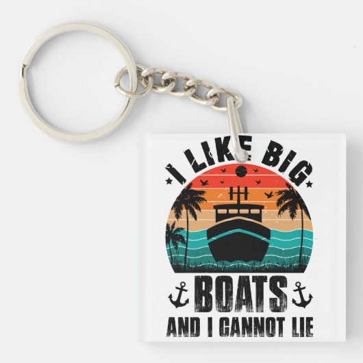 Ik hou van Big Boats en ik kan niet liegen, reddin Sleutelhanger (voorkant)