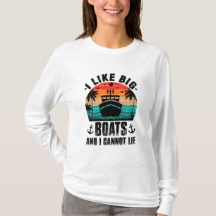 Ik hou van Big Boats en ik kan niet liegen, reddin T-shirt