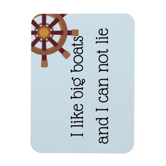 Ik hou van Big Boats Stateroom Funny Cruise Deur Magneet (Verticaal)