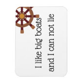 Ik hou van Big Boats Stateroom Funny Cruise Deur Magneet (Verticaal)