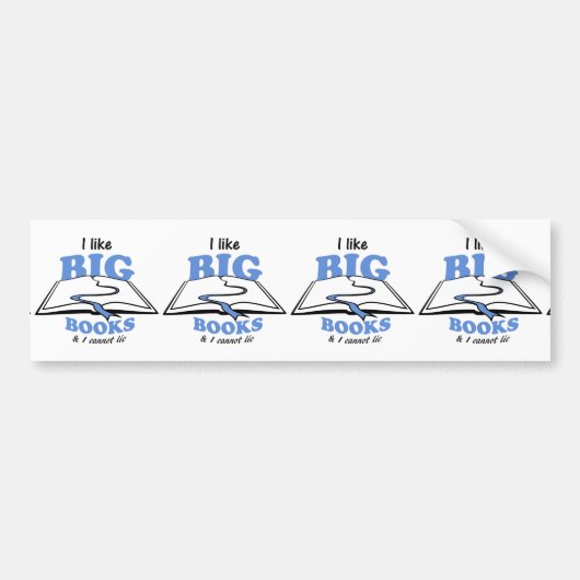 Ik hou van Big Books Bumpersticker (Voorkant)