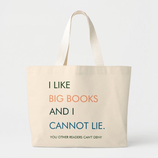 Ik hou van Big Books Canvas tas (Voorkant)