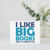Ik hou van Big Books en ik kan niet liegen Briefkaart (Staand voorkant)
