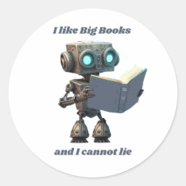Ik hou van Big Books en ik kan niet liegen Ronde Sticker