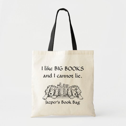 Ik hou van BIG BOOKS Lion Book Bag Tote Bag (Voorkant)