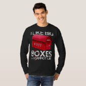 Ik hou van Big Boxes Postal Worker Postman Mai T-shirt (Voorkant volledig)