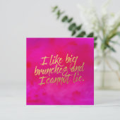 Ik hou van Big Brunches Invitation Pearl Shimmer P Kaart (Staand voorkant)