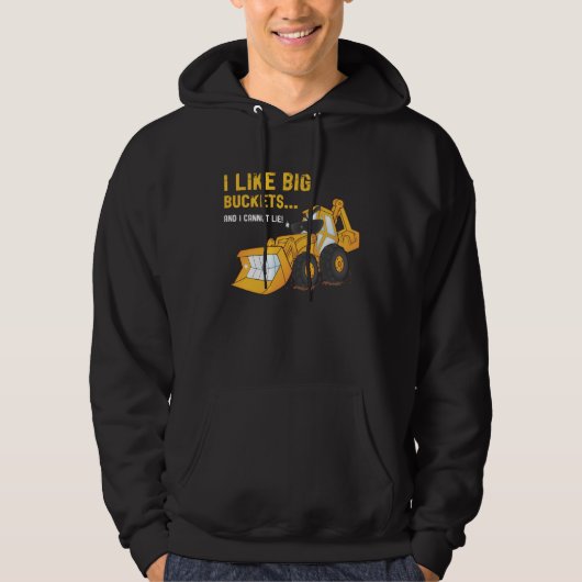 Ik hou van Big Buckets Hoodie Sweatshirt (Voorkant)