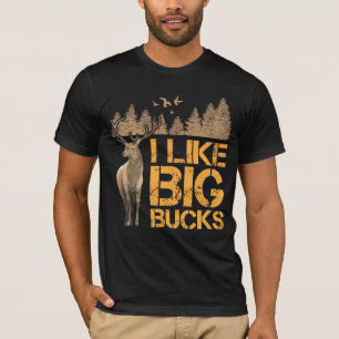 Ik hou van Big Bucks Big Antler die op de honger j T-shirt