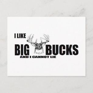 Ik hou van BIG Bucks en ik kan niet liegen! Briefkaart