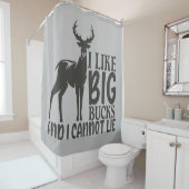 Ik hou van Big Bucks en ik kan niet liegen Douchegordijn (In situ)
