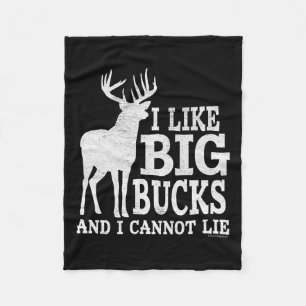 Ik hou van big bucks en ik kan niet liegen - White Fleece Deken