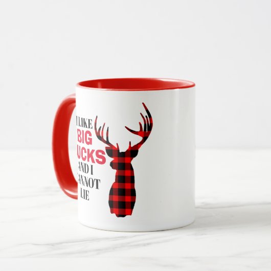 Ik hou van BIG BUCKS Funny Hunting Mok (Voorkant links)