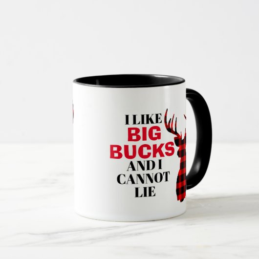 Ik hou van BIG BUCKS Funny Hunting Mok (Voorkant rechts)