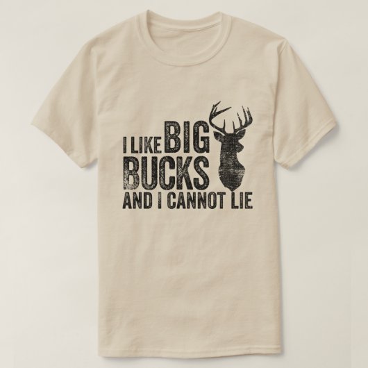 Ik hou van Big Bucks Hunting T-shirt (Design voorkant)