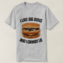 Ik hou van Big Buns en ik kan niet van Funny Burge T-shirt