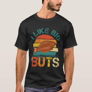 Ik hou van Big Buts Halibut voor Heilbut Vist Fish T-shirt