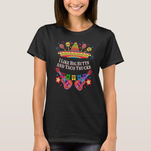 Ik hou van Big Butts en Taco Trucks Taco Fiesta T-shirt (Voorkant)