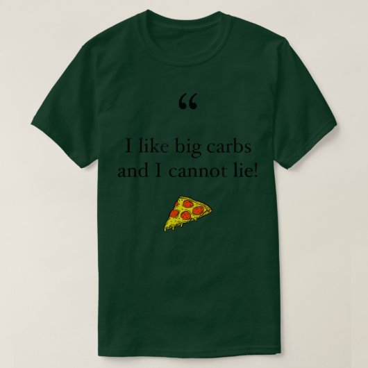 Ik hou van Big Carbs en ik kan niet van grappige P T-shirt (Design voorkant)