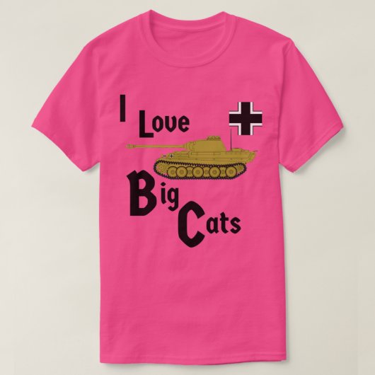 Ik hou van Big Cats Panther T-shirt (Design voorkant)