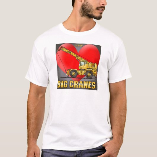 Ik hou van Big Cranes Mannen T-Shirt (Voorkant)